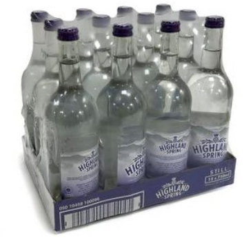 Highland Spring Still Spring Water Glass Bottle 750ml x 12