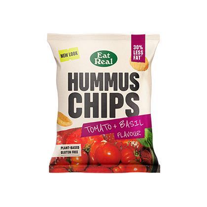 Eat Real Hummus Tomato & Basil Chips (Vegan) (GF) 45g x 18