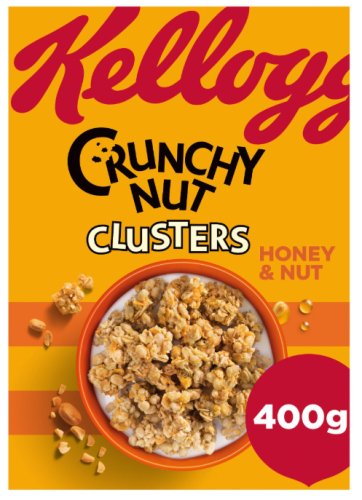 Kellogg's Crunchy Nut Honey & Nut Clusters Breakfast Cereal 400g
