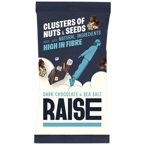 Raise Dark Chocolate & Sea Salt Roasted Nut Pieces (Vegan) (GF) 35g x 12