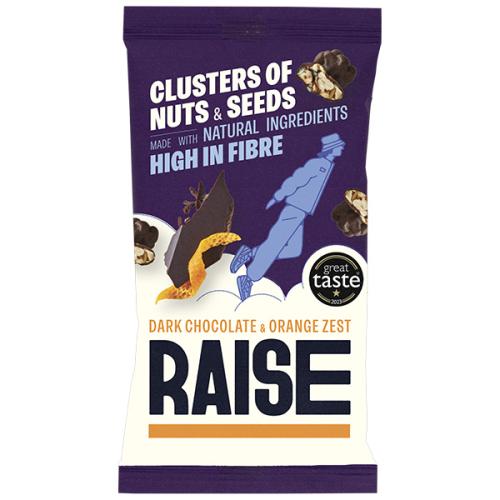 Raise Dark Chocolate & Orange Roasted Clusters (Vegan) (GF) 35g x 12