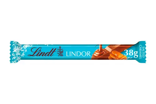 Lindt Lindor Milk Chocolate Bar Salted Caramel 38g x 24