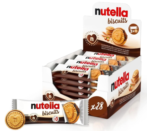 Nutella Crunchy Biscuits filled with Nutella 3 pack x 28