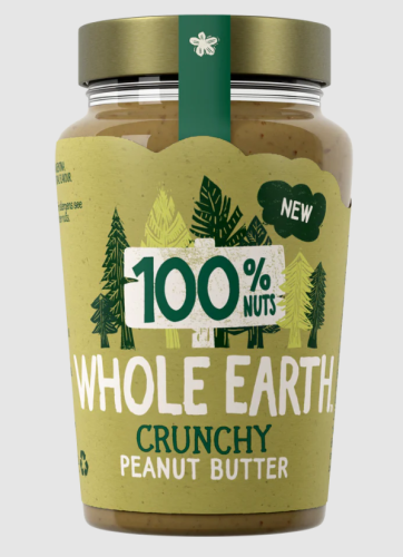 Whole Earth 100% Nuts Crunchy Peanut Butter 340g x6