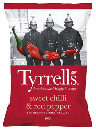 Tyrrells Sweet Chilli & Red Pepper Crisps 40g x 24