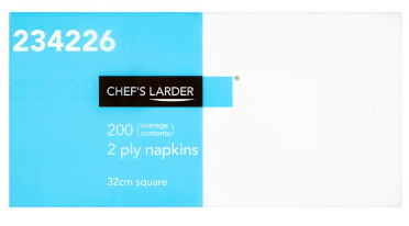 2-Ply White Napkin 32x32mm x 200