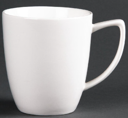 Lumina Fine China Latte Mugs White 10oz/284ml x 6 CF378