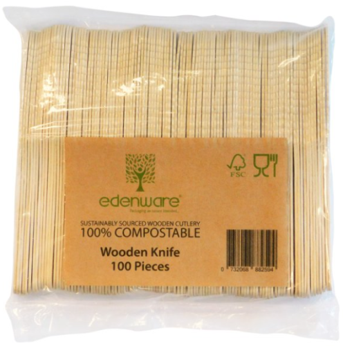Compostable Wooden Knife x 100