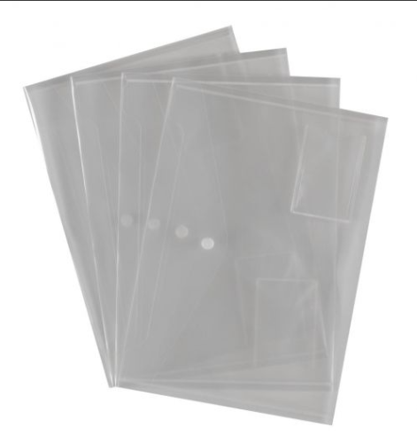 Document Popper Wallet A4 Clear PK5