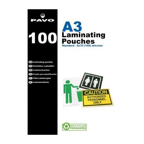 Laminating Pouches A3 Gloss - 250 Micron (Pack 100)