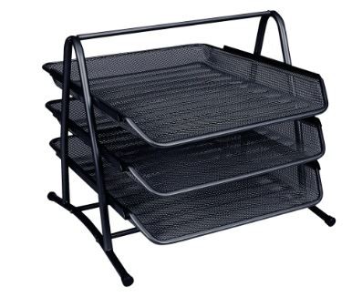 Q-Connect 3 Tier Letter Tray Black KF00823