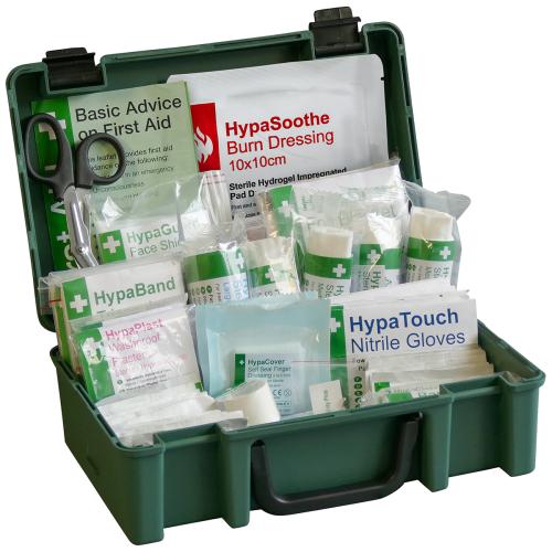 British Standard Small Workplace First Aid Kit in Plastic Case
