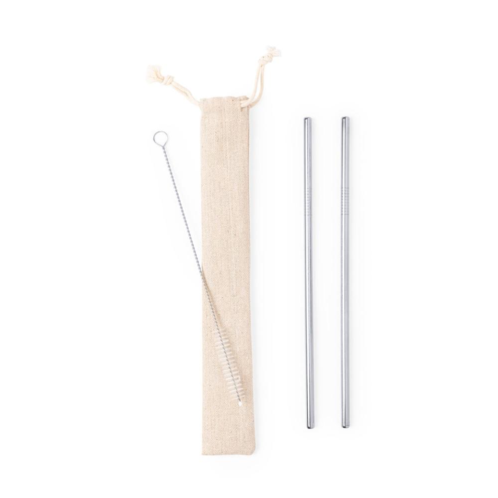 Metal Straw with Cotton Pouch