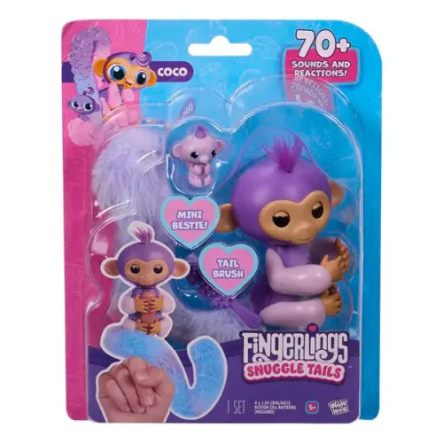 Fingerlings Snuggle Tails Monkey Asst