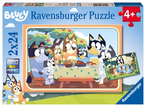 Ravensburger Bluey & Bingo Fun Time 2 x 24pc Jigsaw Puzzles