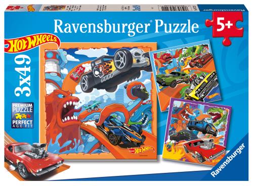 Ravensburger Hot Wheels Racing 3 x 49pc Jigsaw Puzzles Multipack