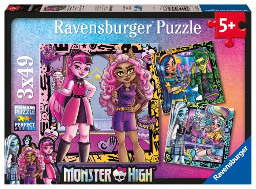 Ravensburger Monster High Ghouls 3 x 49pc Jigsaw Puzzles Multipack