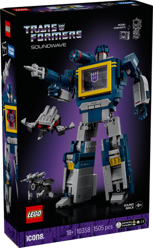 LEGO® Icons Transformers: Soundwave Model Kit Building Set for Adults 10358
