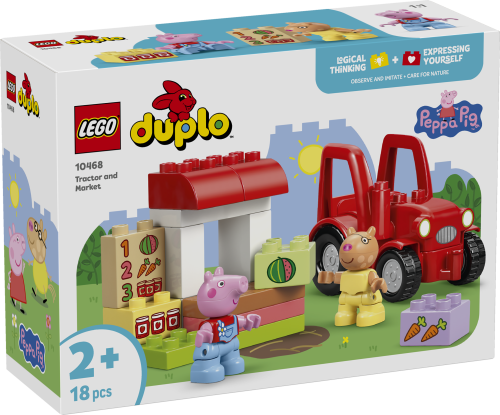 LEGO\u00ae DUPLO\u00ae Peppa Pig Tractor and Market Building Toy 10468