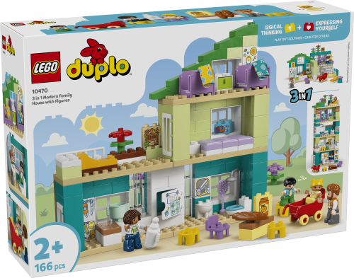 LEGO DUPLO Town 3 in 1 Modern Family House with Figures 10470
