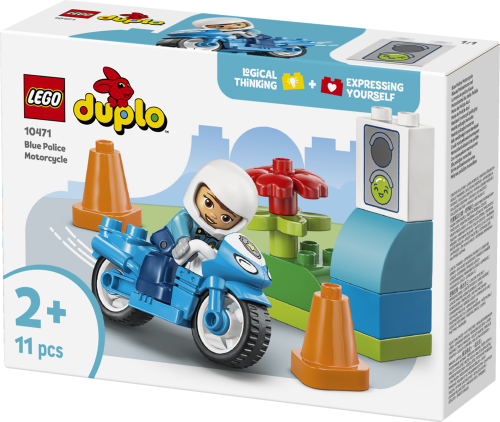 LEGO DUPLO Town Blue Police Motorcycle Playset 10471 | Fun Toy for Toddlers