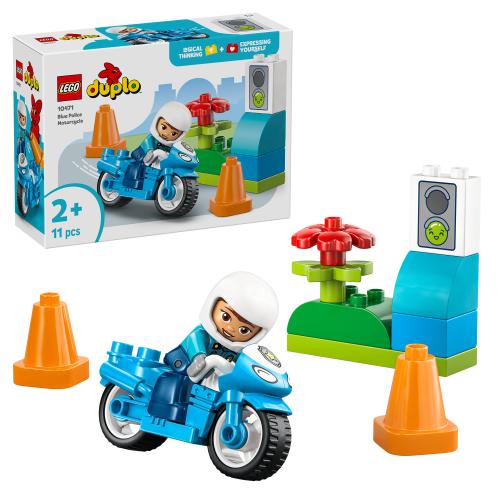 LEGO DUPLO Town Blue Police Motorcycle Playset 10471