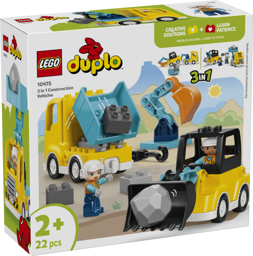 LEGO DUPLO Town 3 in 1 Construction Vehicles Toys 10475