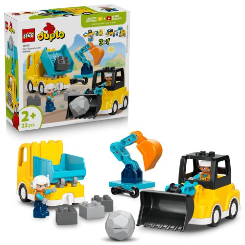LEGO DUPLO Town 3 in 1 Construction Vehicles Toys 10475