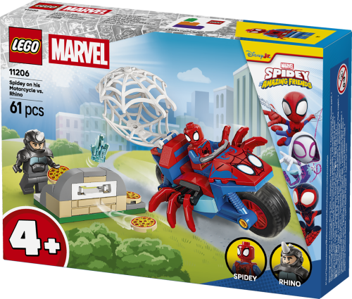 LEGO Marvel Spidey on Motorcycle vs. Rhino Building Set | 11206