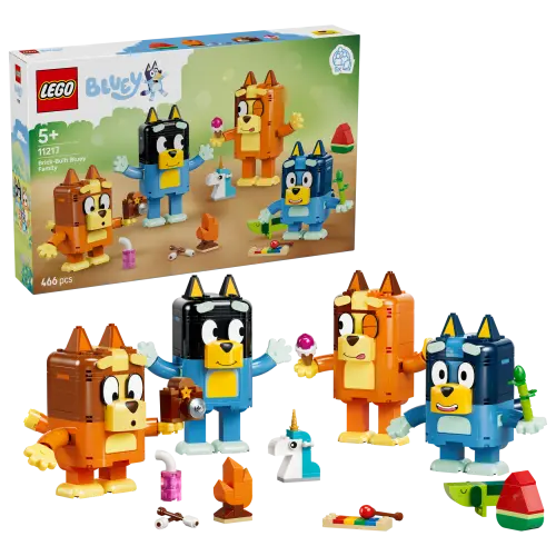 LEGO® Bluey Brick-Built Bluey Family Toy Figures Set 11217