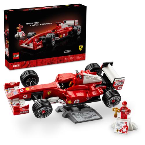 LEGO® Icons Ferrari F2004 & Michael Schumacher Model Car 11375