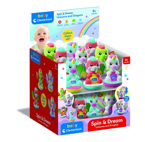 Baby Clementoni Spin & Dream - Unicorns & Dragons Assorted -  - Fagan Toys
