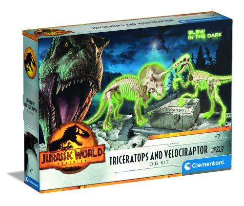 Scienza&Gioco Jurassic World - Dino kit 2in1 Triceratops + Velociraptor