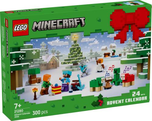 LEGO Minecraft Advent Calendar 2025, Christmas Gamer Gifts for Kids 21280