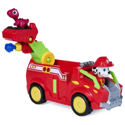 PAW Patrol: The Dino Movie Vehicle Marshall Dino Rescue Fire Truck with Rhubarb -  - Fagan Toys