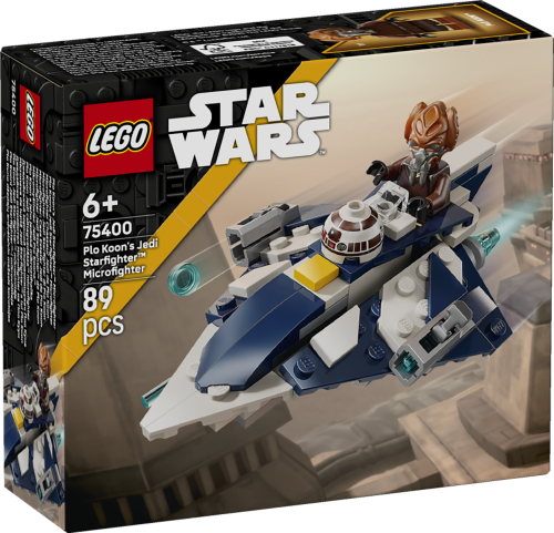 LEGO Star Wars Plo Koon\u2019s Jedi Starfighter Microfighter Building Toy 75400