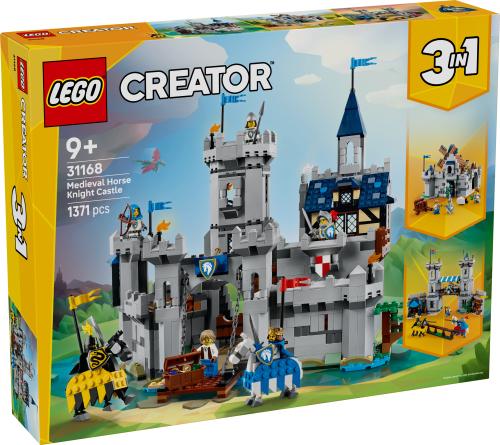 LEGO Creator 3in1 Medieval Horse Knight Castle Playset Building Toy 31168