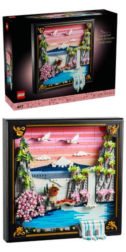 LEGO Art Japanese Cherry Blossom Landscape Wall Art 31218