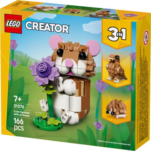 LEGO Creator 3 in 1 Cute Hamster with a Flower Toy 31376