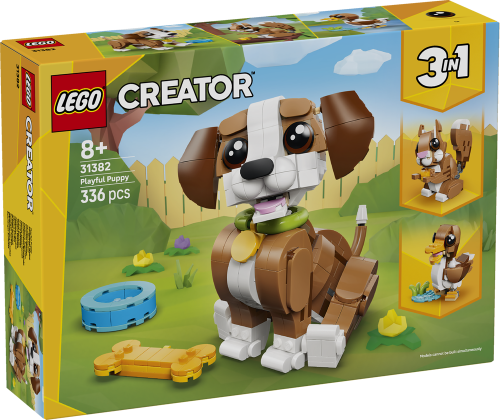 LEGO\u00ae Creator 3 in 1 Cute Animals: Playful Puppy Dog 31382