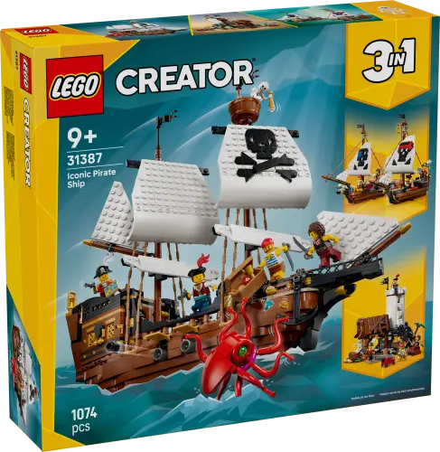 LEGO® Creator 3 in 1 Iconic Pirate Ship Toy 31387 -  - Fagan Toys