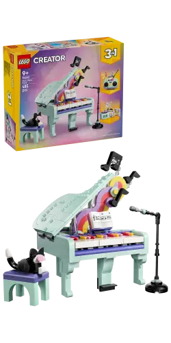 LEGO® Creator 3 in 1 Music Decor Piano with Cat 31392