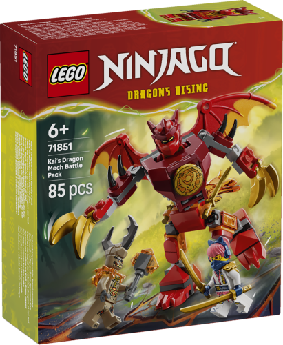 LEGO NINJAGO Kai\u2019s Dragon Mech Battle Pack, Mech Toy 71851