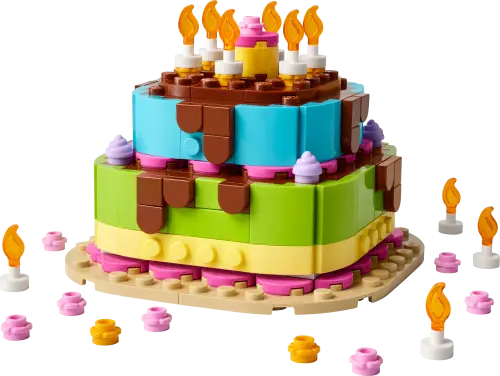 LEGO® Birthday Party Cake with Decorations, Fun Gift Set, Table Decor 40815 -  - Fagan Toys
