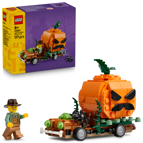 LEGO® Jack-O’-Lantern Pickup Truck Halloween Craft Toy Set 40822