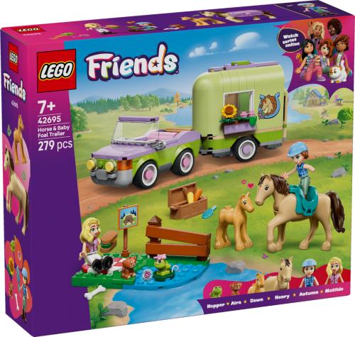 LEGO Friends Horse & Baby Foal Trailer Toy Set 42695
