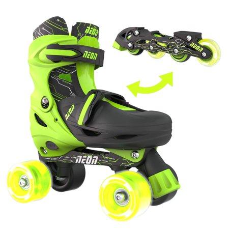 Yvolution Kids Combo Skates - Green UK 11-1