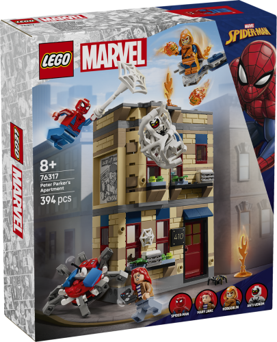 LEGO Marvel Peter Parker\u2019s Apartment Super Hero Battle Building Toy 76317