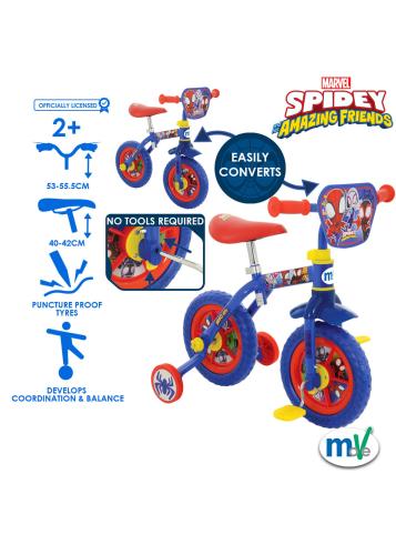Spidey & His Amazing Friends 2-In-1 Training Toddler Bike -  - Fagan Toys