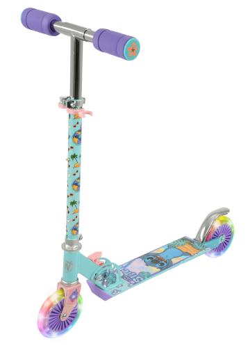 Stitch Kids Folding Inline Scooter With Motion-Activated Light-Up LED Wheels
